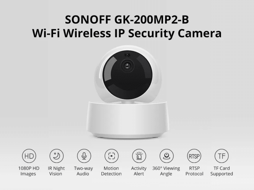 SONOFF GK-200MP2-B – Wi-Fi Wireless IP Security Camera - We Volt
