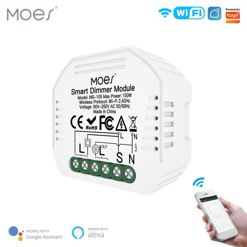MOES Wifi Mini Dimmer Smart Switch We Volt