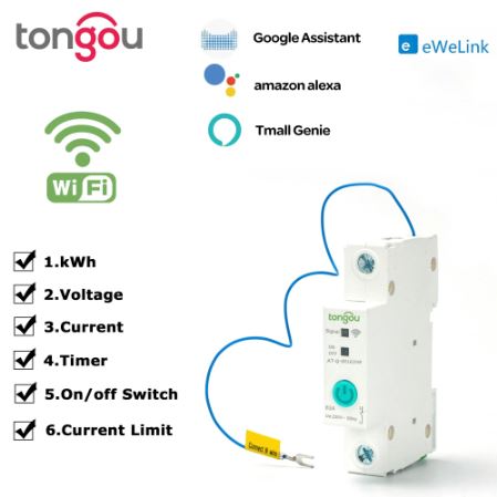 TO-Q-SR263JWT Disyuntor Wifi inteligente 63A TONGOU