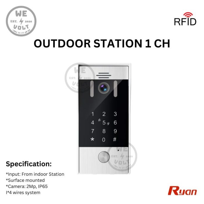 Ryan RAD392F Outdoor Intercom with RFID & Fingerprint