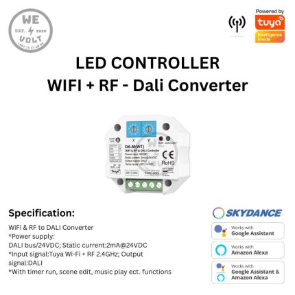 Skydance DA-M(WT) – WiFi & RF to DALI Converter