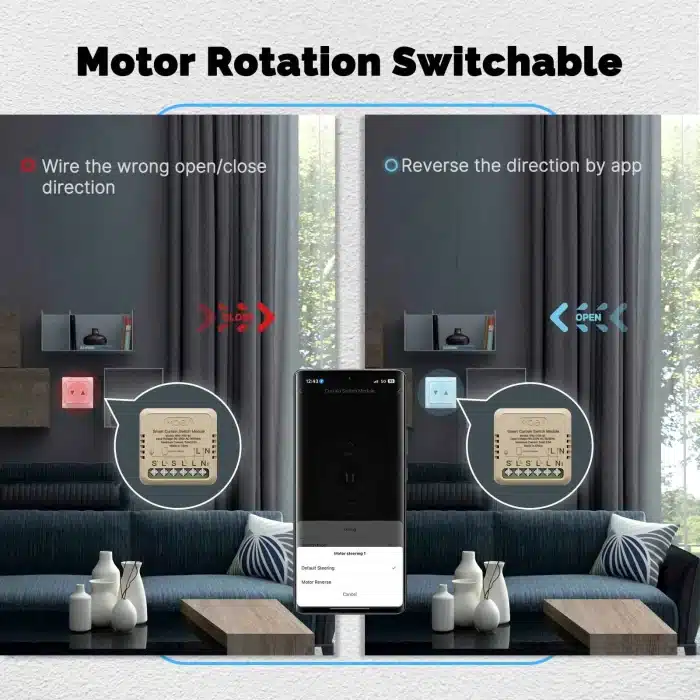 MOES Smart Curtain Module – Power Memory