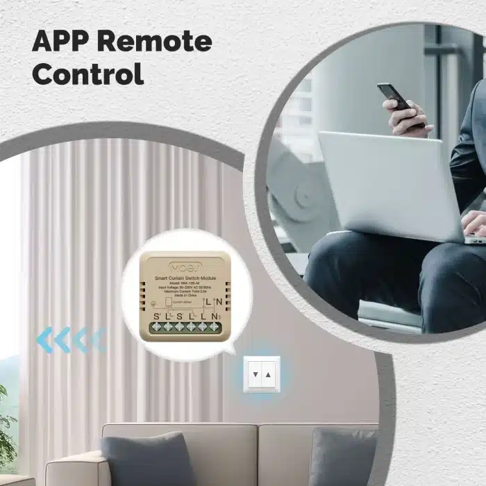 MOES WiFi Curtain Module – App Remote Control