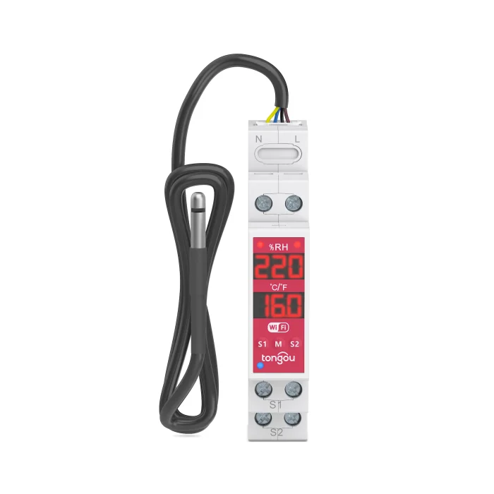 TOVTH Thermostat Side View with DIN Clip