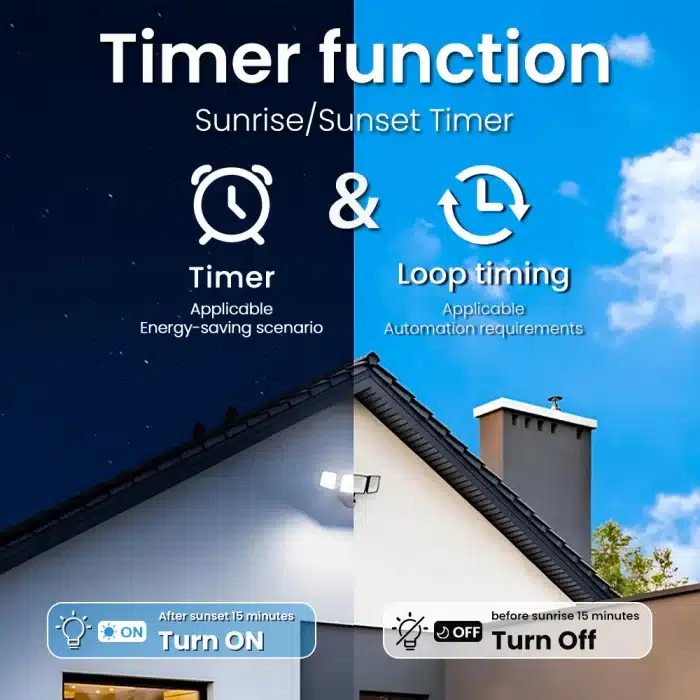Sunrise/sunset timer and loop timing features of Tongou WiFi Smart Switch