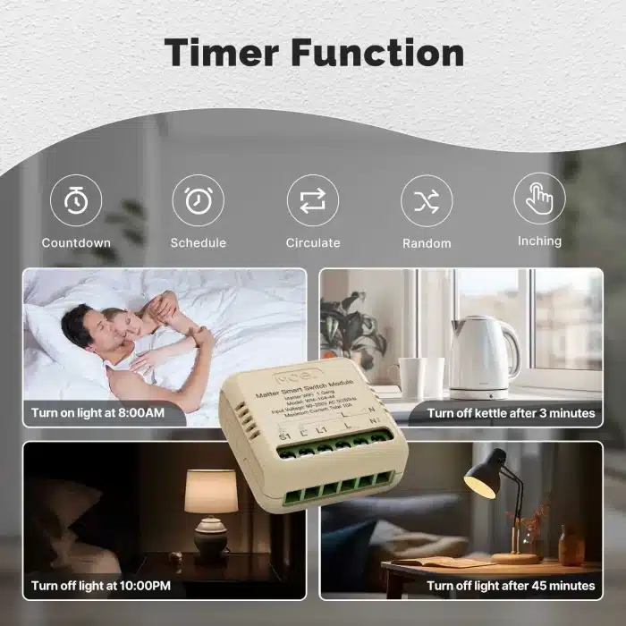 MOES WiFi Matter Smart Switch – App & Voice Control