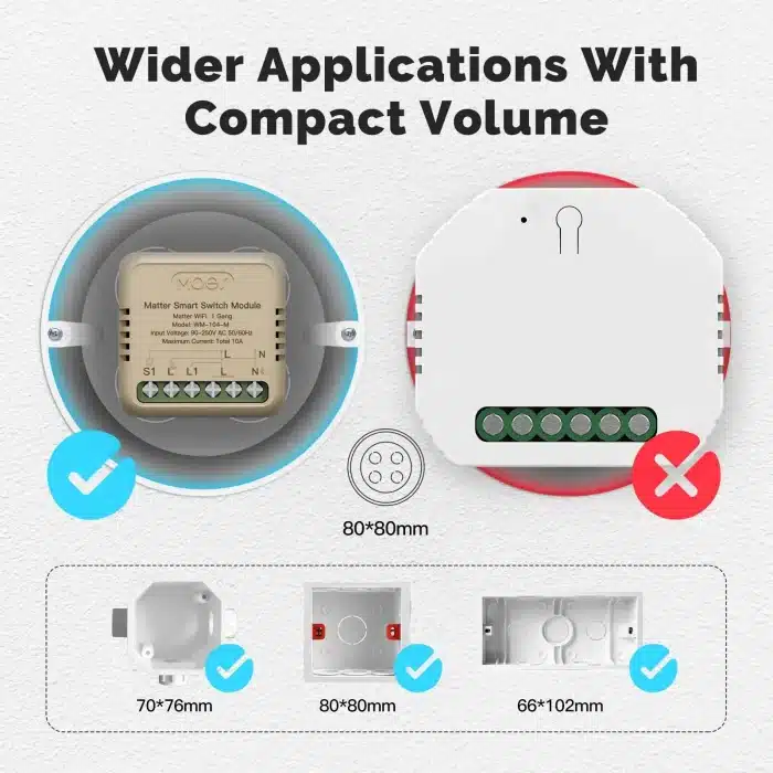 MOES WiFi Matter Switch Wiring Diagram