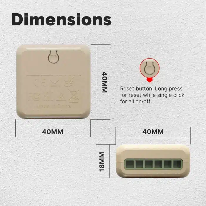 MOES Matter Smart Switch Module Wiring Diagram