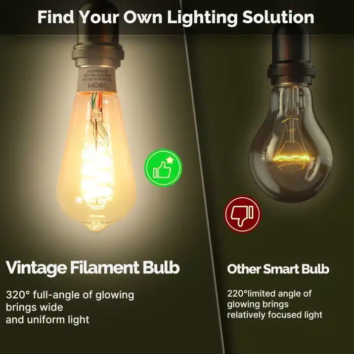 MOES Smart Filament Bulb – Comparison