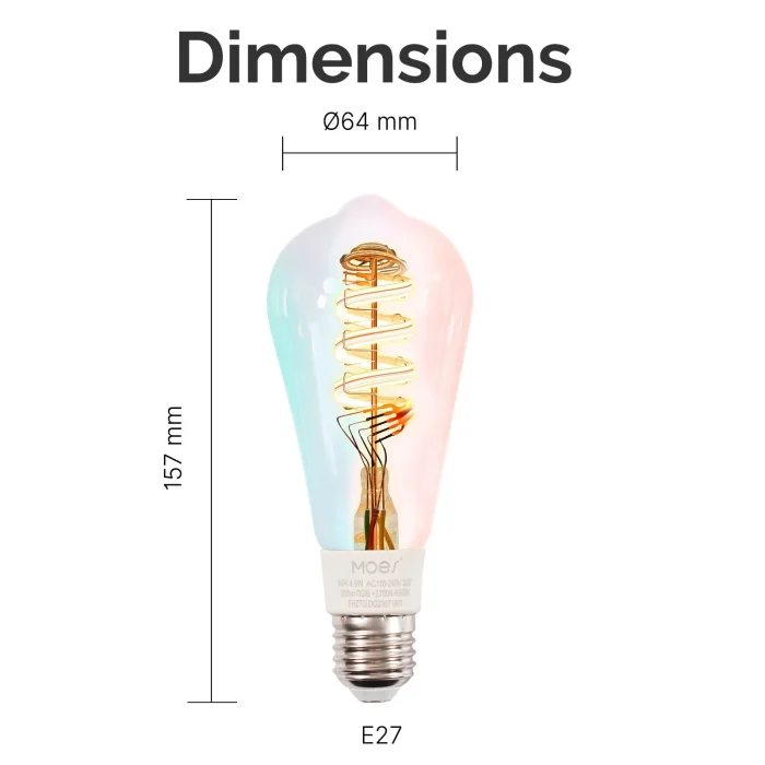 MOES ST64 Smart Bulb – Dimensions