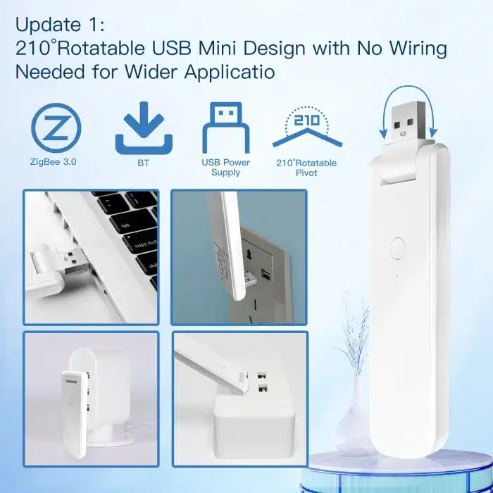 MOES USB smart gateway rotatable design