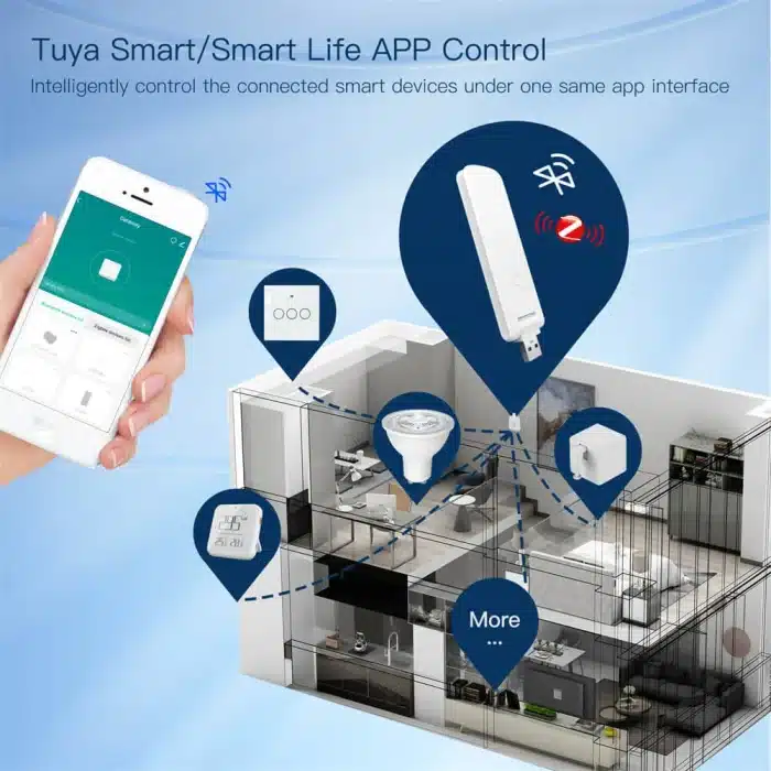 MOES gateway supporting ZigBee and Bluetooth devices