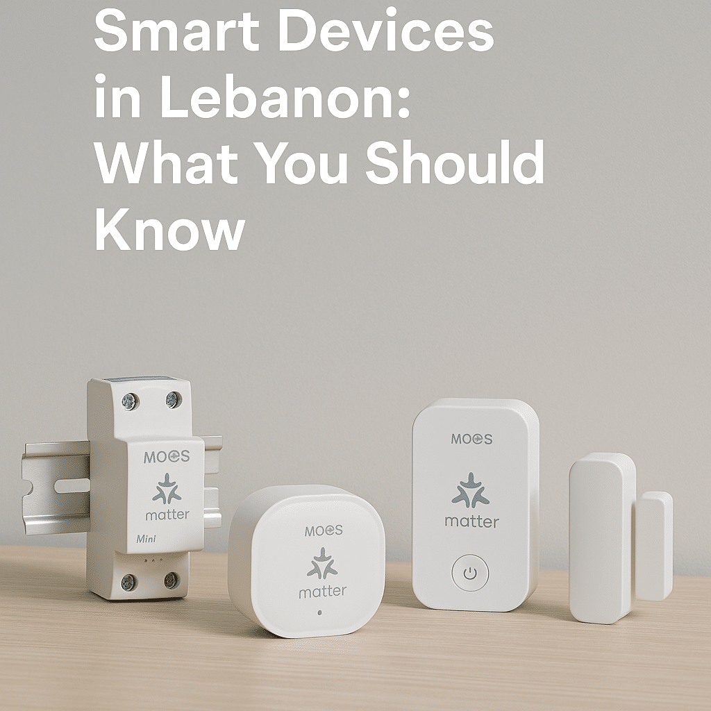 Matter-compatible smart devices setup from MOES, sold at WeVolt Lebanon