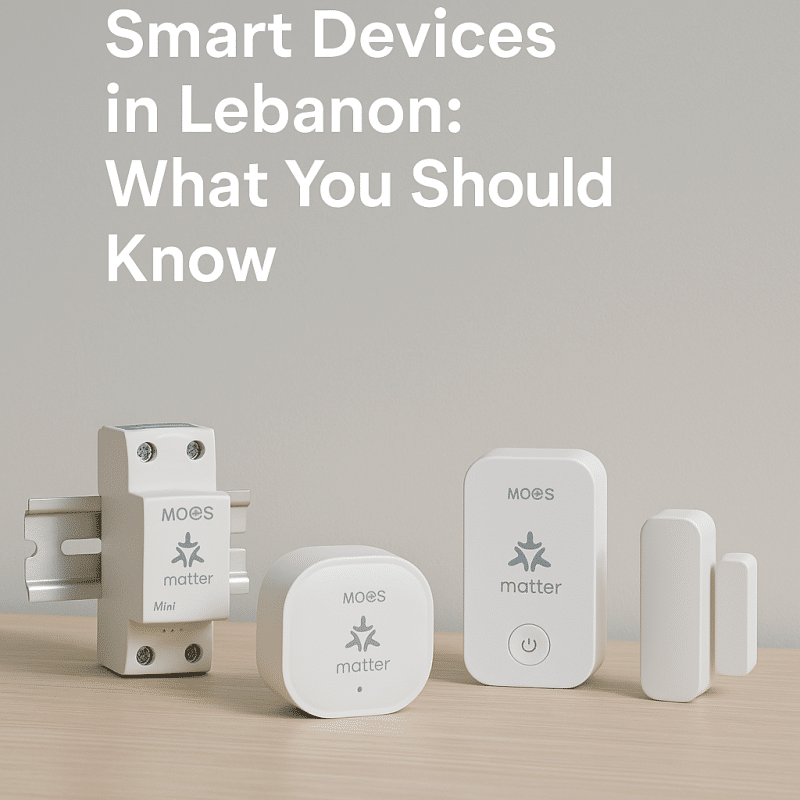 Matter-compatible smart devices setup from MOES, sold at WeVolt Lebanon