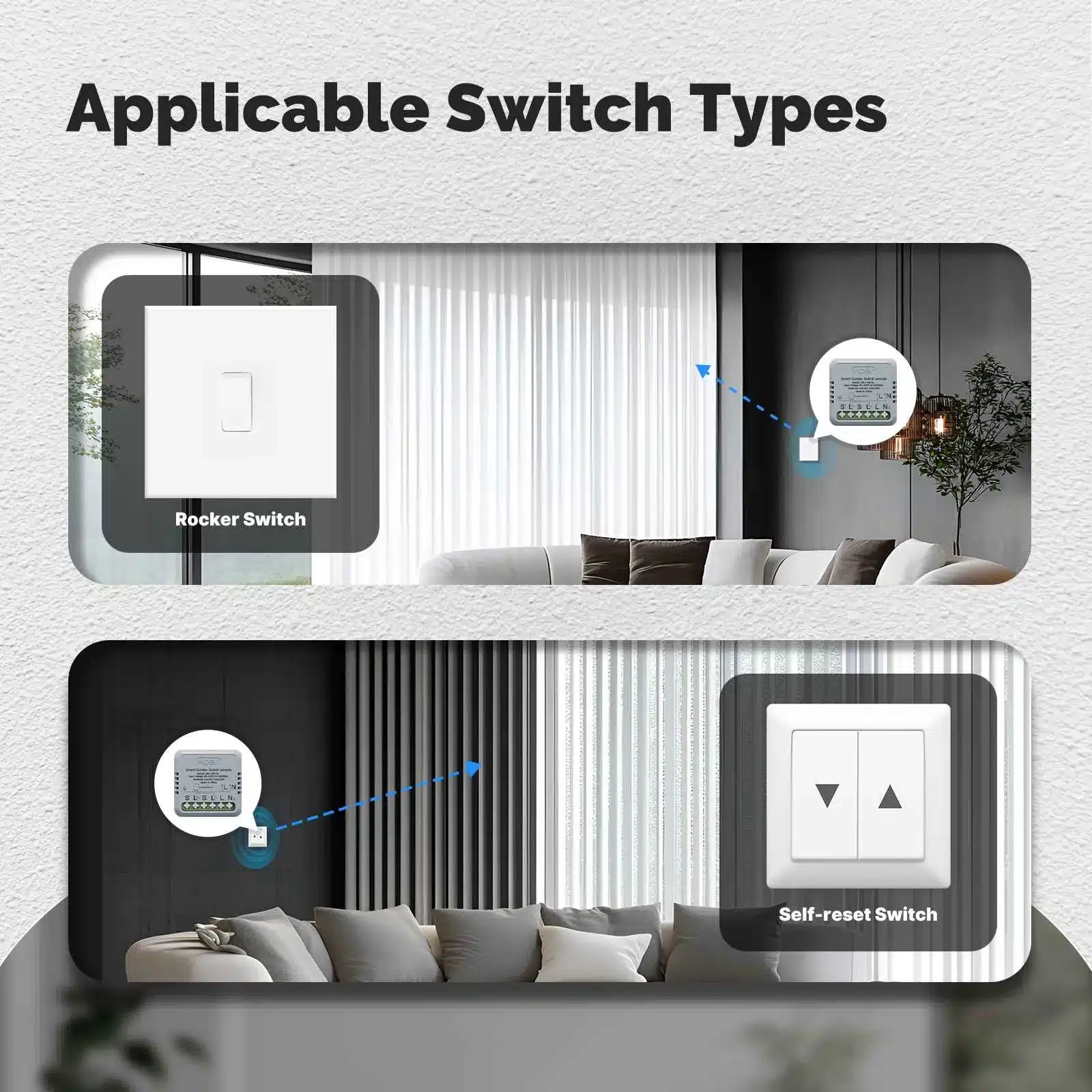 MOES Curtain Module App Remote Control MOES ZigBee Curtain Switch Module Tuya Smart Life app remote control