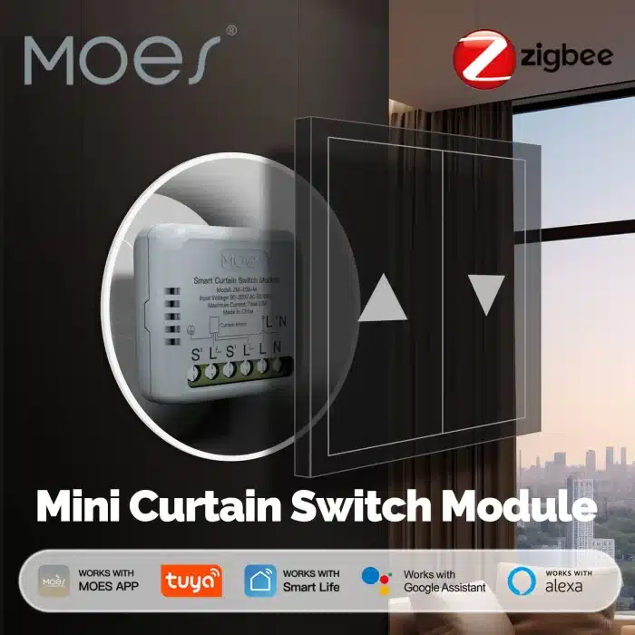 MOES ZigBee Curtain Switch Module Mini Smart Tuya Smart Life