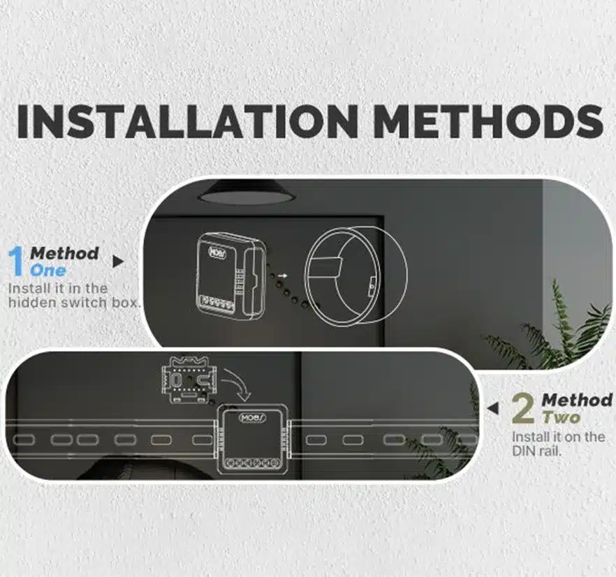 MOES ZigBee Mini Smart Switch – Installation Methods Installation guide for MOES ZigBee Mini Smart Switch