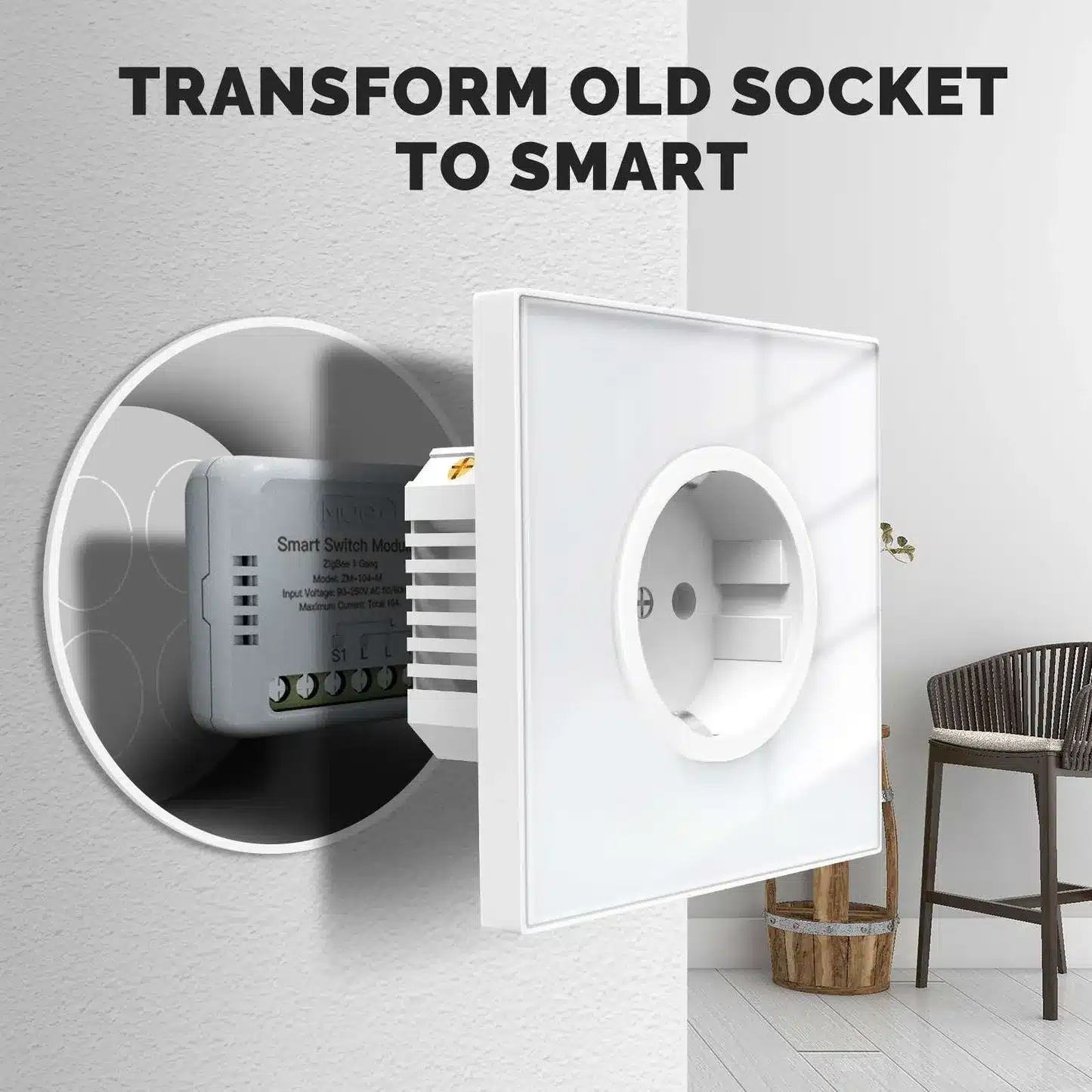 MOES ZigBee Mini Smart Switch – Smart Socket Transformation Upgrade old socket with MOES ZigBee Mini Smart Switch