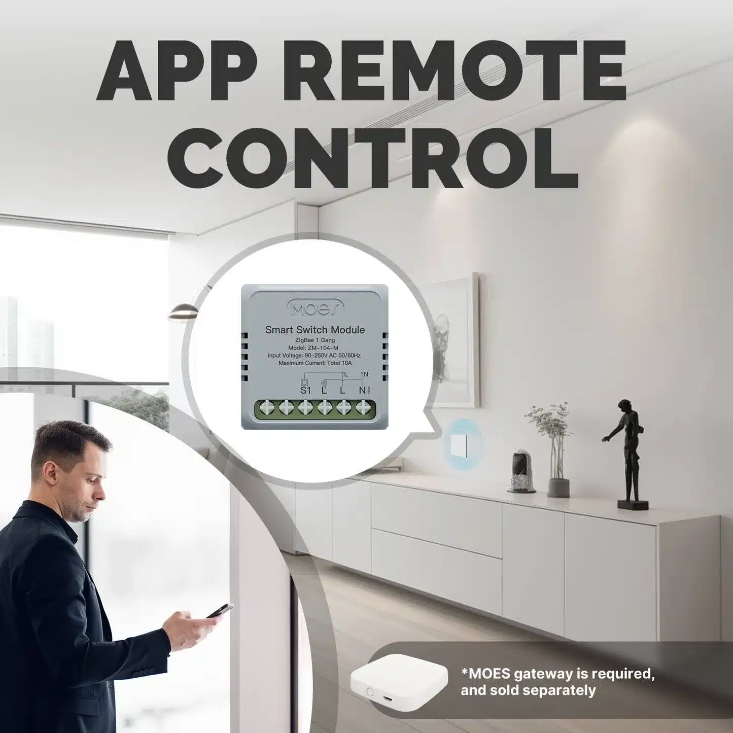 MOES ZigBee Mini Smart Switch – Voice Control Voice control with Alexa and Google Assistant for MOES ZigBee Mini Smart Switch