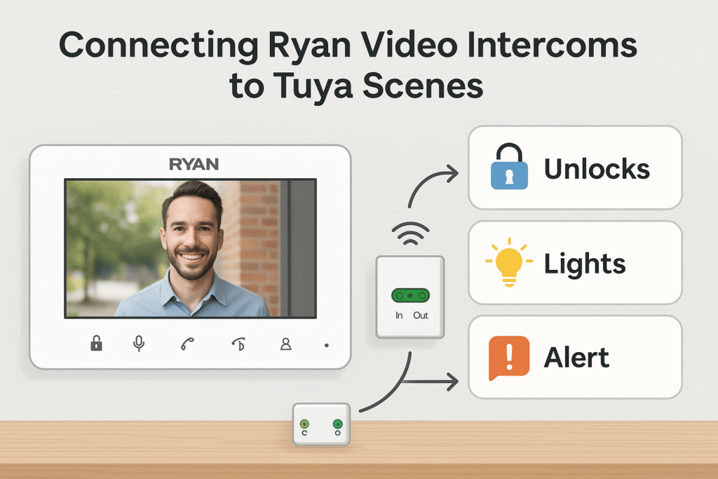 Ryan video intercom system integrated with Tuya smart scenes