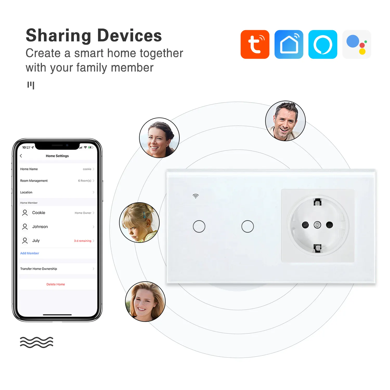 wevolt-euro-157-device-sharing-tuya-smart Euro 157 smart switch device-sharing feature using Tuya Smart app