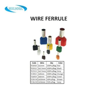 Double Wire Tubular Pre-Insulated Ferrule Terminals (Price/Bag)