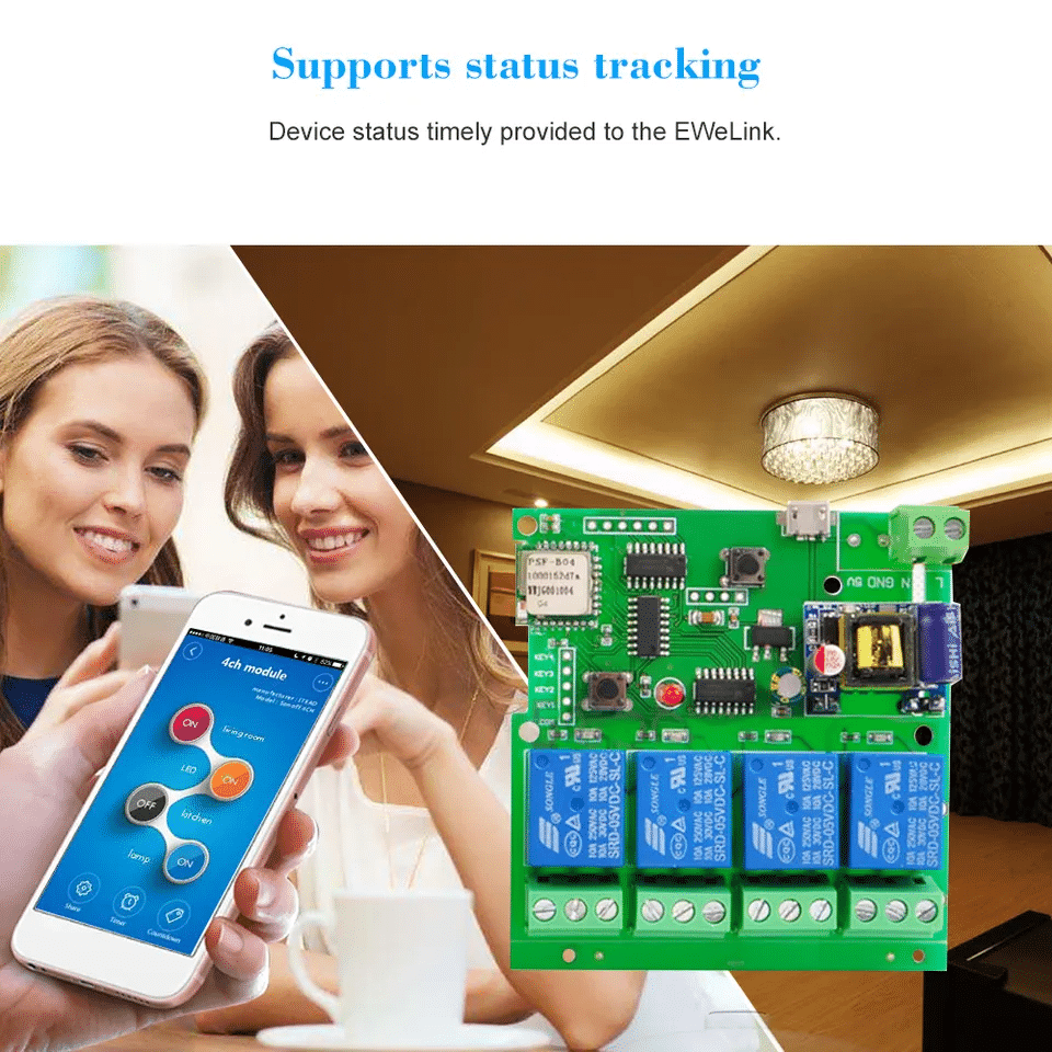 TUYA Smart Switch 4 Channel - Input 7-32V Ac/dc - Image 3