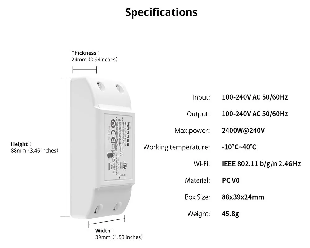 Sonoff Basic R4 – Upgraded Wi-Fi Smart Switch - Image 2