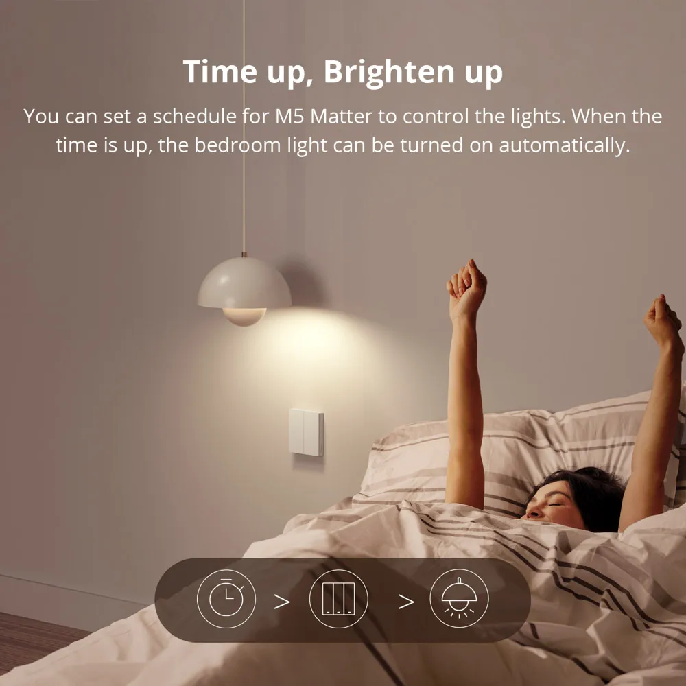 SONOFF SwitchMan Smart Wall Switch-M5 Matter (White) - Compatible with Alexa, Google Home, Apple Home - Image 2