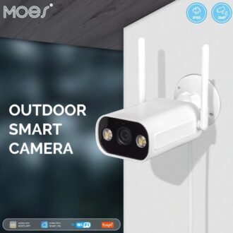 MOES WiFi Smart Outdoor Camera HD 3MP Sound Motion Detection Color Night Vision Two-Way Audio Security Monitor
