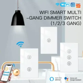 MOES WiFi Dimmer Switch Smart Light Dimmer Touch Panel Switches 1/2/3 Gang US Version