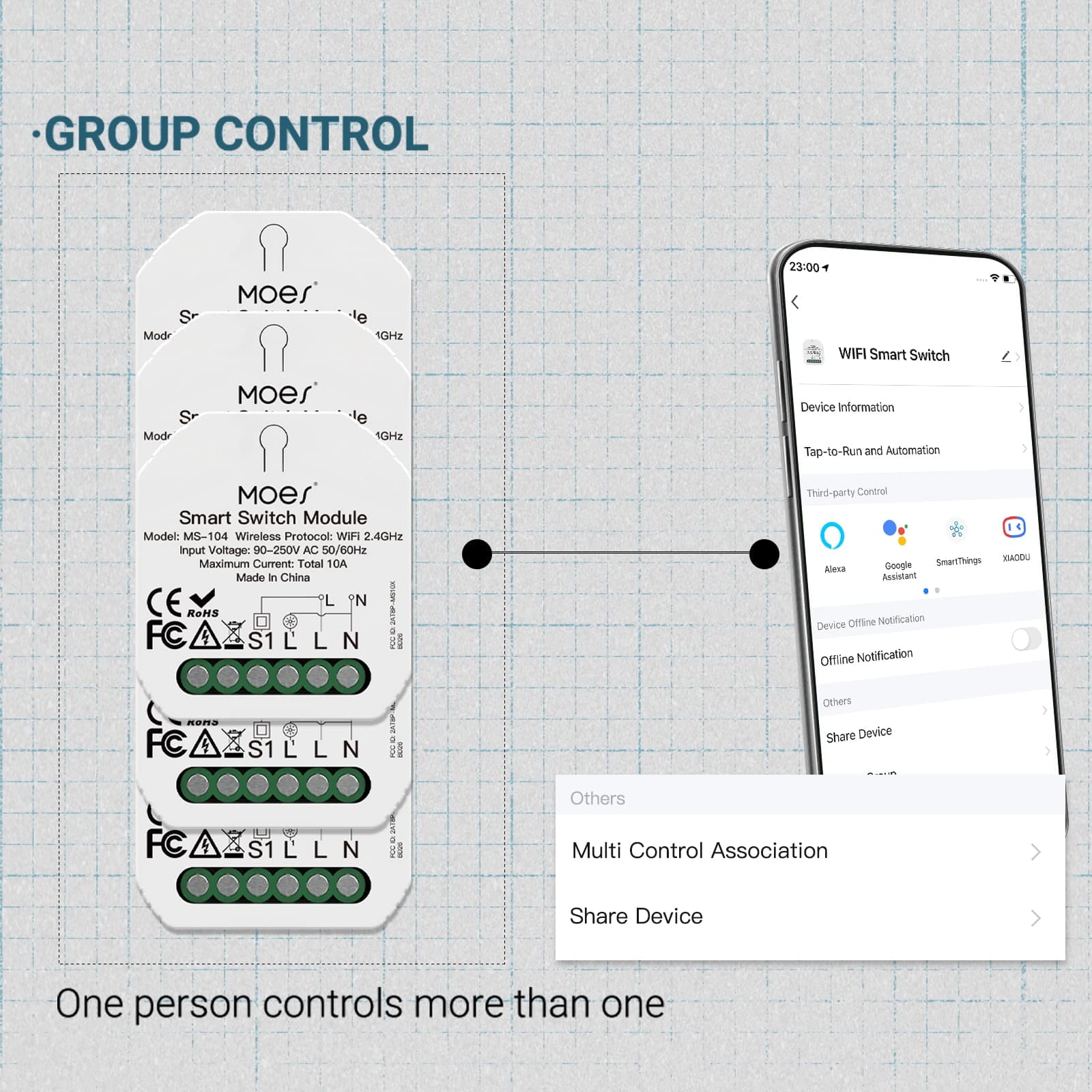 MOES Mini Single Wifi Smart Switch - Image 5