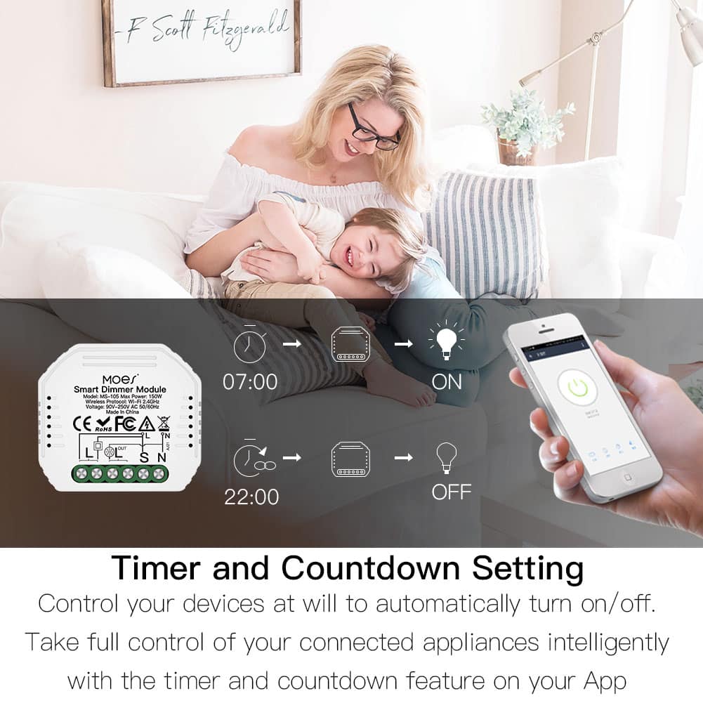 MOES Wifi Mini Dimmer Smart Switch - Image 7