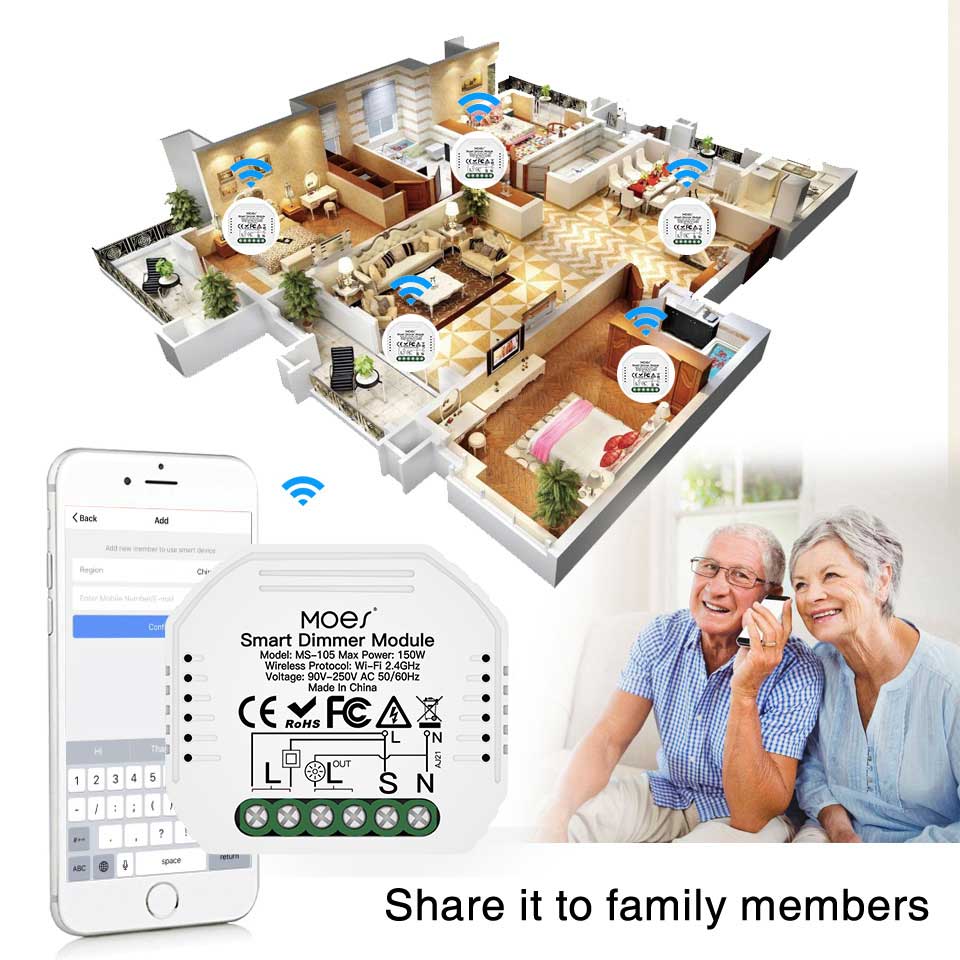 MOES Wifi Mini Dimmer Smart Switch - Image 5