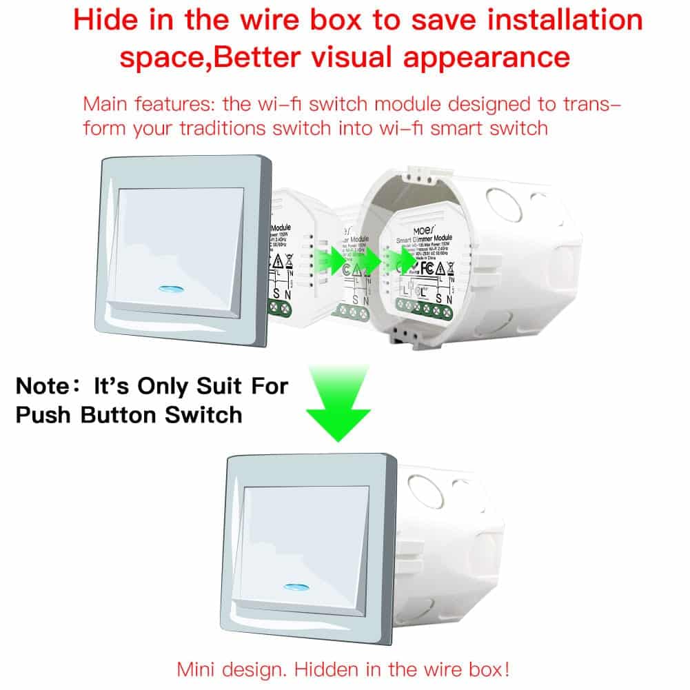 MOES Wifi Mini Dimmer Smart Switch - Image 2