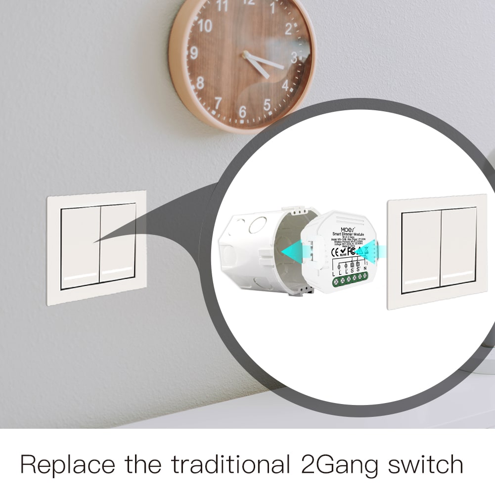 MOES Wifi Mini Dual Dimmer Smart Switch - Image 7