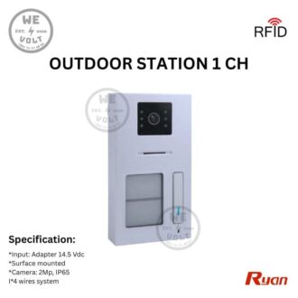 Ryan RAD332F-HPD01 – 1-Button Outdoor Video Intercom with RFID Access