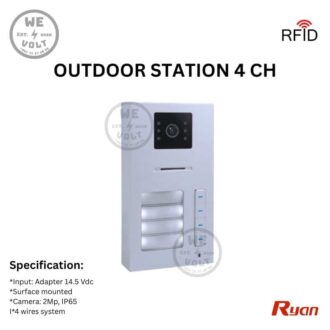 Ryan RAD332F-HPD04 – 4-Button Outdoor Video Intercom with RFID Access