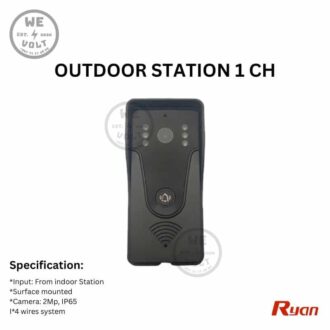 Ryan RAD356F-HP – Outdoor Video Door Station (Black, IP65, 2MP Camera)