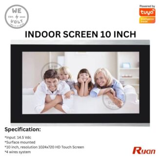 Ryan RAR492F-HW – 10" Smart WiFi Video Intercom (4-Wire, Indoor Unit)