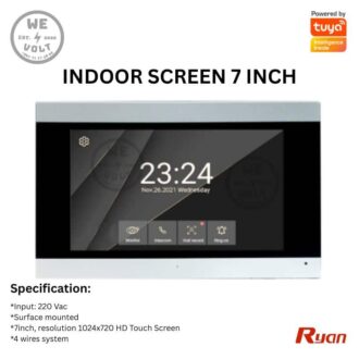 Ryan RAR505F-HWP – 7" Smart WiFi Video Intercom (4-Wire, Indoor Monitor)