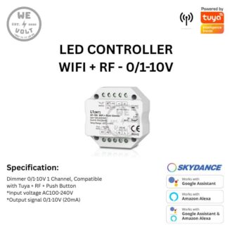 Skydance L1(WT) – 1CH 0/1-10V Dimmer (Tuya + RF + Push Button)