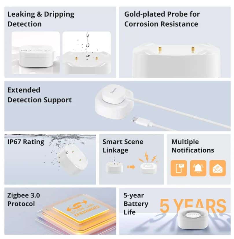 SONOFF Zigbee Water Leak Sensor SNZB-05P – Standalone Smart Leak Detection - Image 18