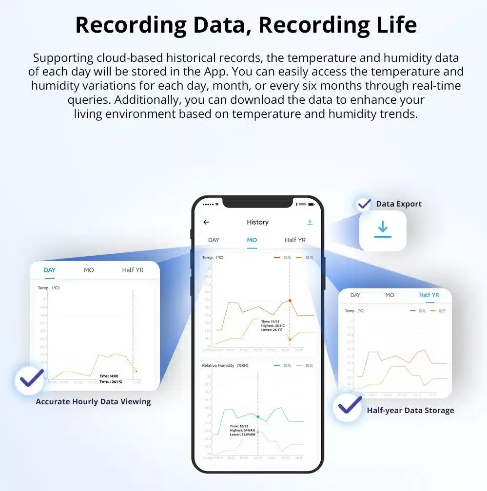 SONOFF Zigbee Temperature and Humidity Sensor SNZB-02P - Accurate Smart Monitoring - Image 7