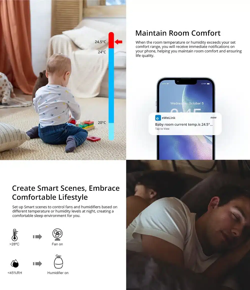 SONOFF Zigbee Temperature and Humidity Sensor SNZB-02P - Accurate Smart Monitoring - Image 8