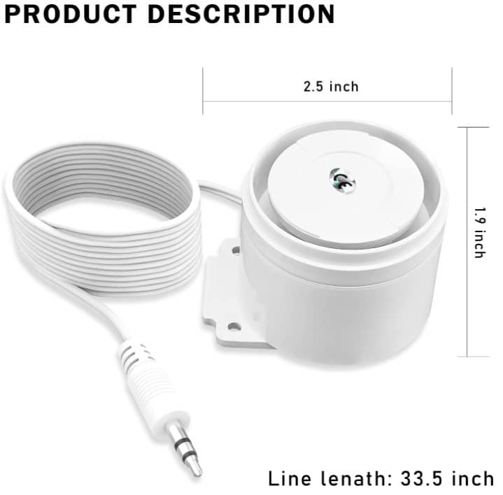 KERUI Wired Siren, Alarm Siren Horn, 5V Mini Buzzer (120DB) - Image 3