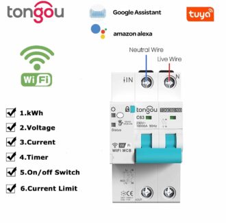 2-Pole Smart Circuit Breaker – TONGOU TOQCB2 63A WiFi