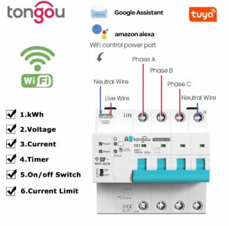 Smart 3P+N Circuit Breaker – TONGOU TOQCB2 63A WiFi