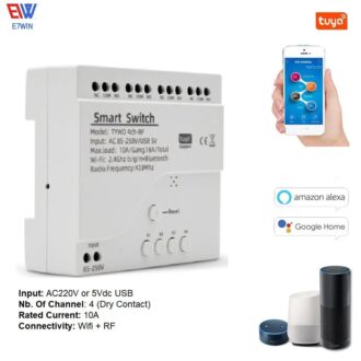 TUYA Smart Switch 4 Channel - Input 220Vac