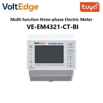 VoltEdge VE‑EM4321‑CT‑BI – Smart 3‑Phase Bidirectional Energy Meter Pro (Tuya, Indirect)